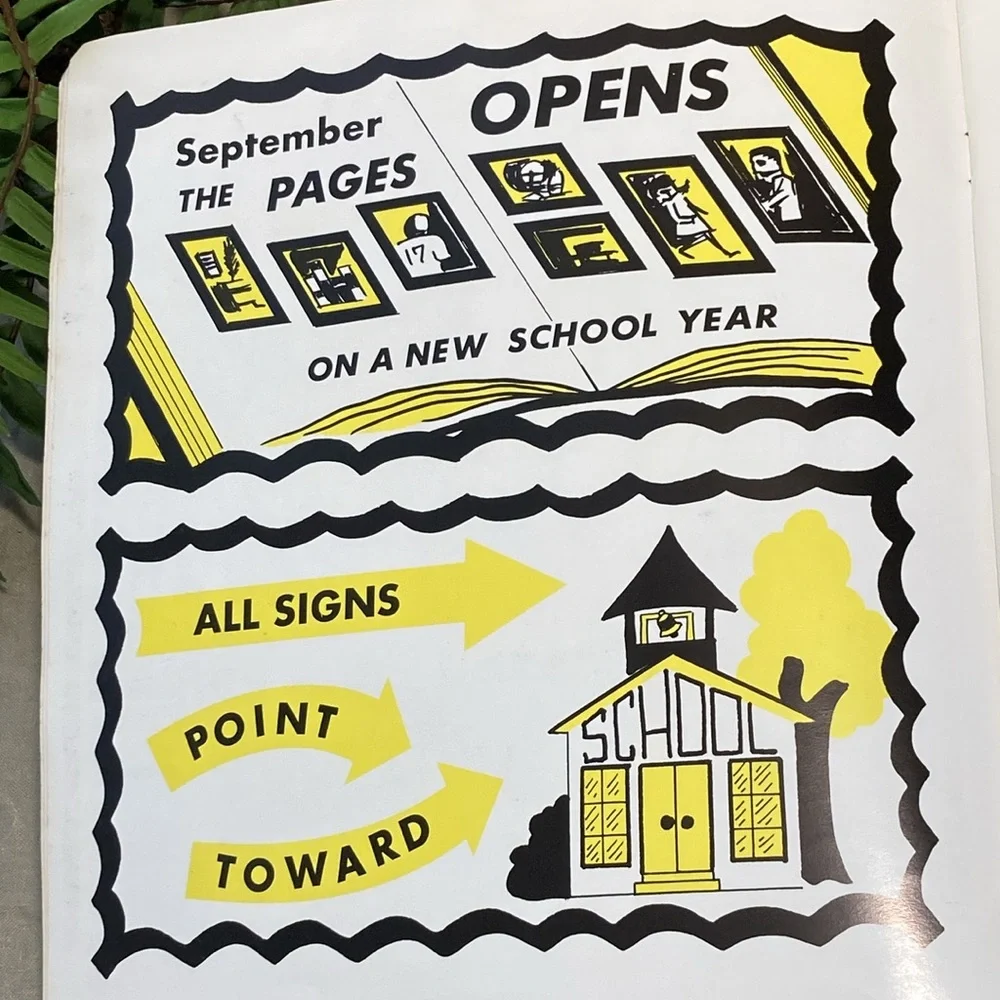 Vintage 1968 Classroom Bulletin Board Design Book With Color Graphics